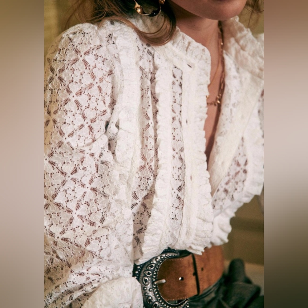 Sezane colombe shirt FR 34, US 2